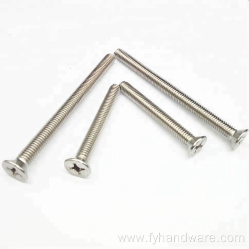 stainless steel Flat head cross machine screws